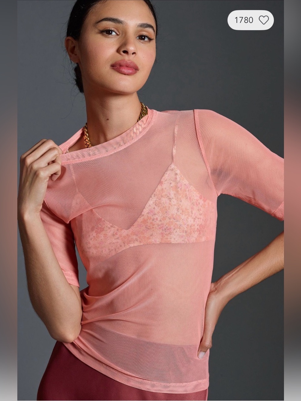 NWT - Porridge Mesh Half-Sleeve Top from Anthropologie